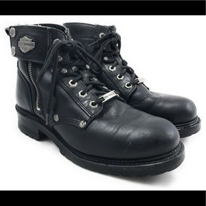 Harley Davidson Cimarron Leather Ankle Biker Boots